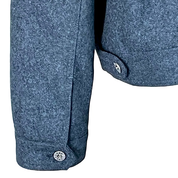 GUESS Men’s Flight Jacket Inspired Wool Blend Jacket Gray Size XL Minimalist - Picture 4 of 8